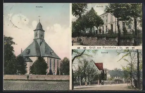 AK Forchheim i. Sa., Schule, Schloss, Kirche