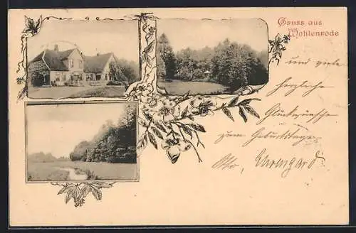 AK Wohlenrode, Gasthaus und Waldpartien