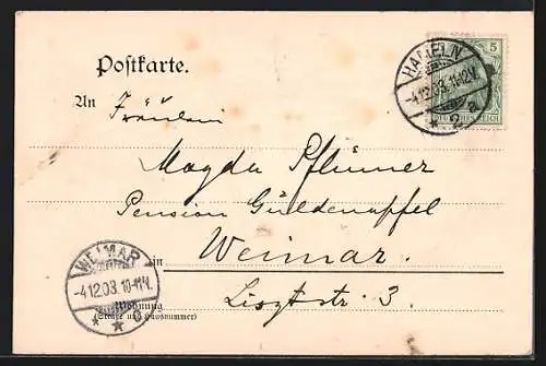 AK Fischbeck /Weser, Abtei, Adeliges Damenstift und Ortspanorama