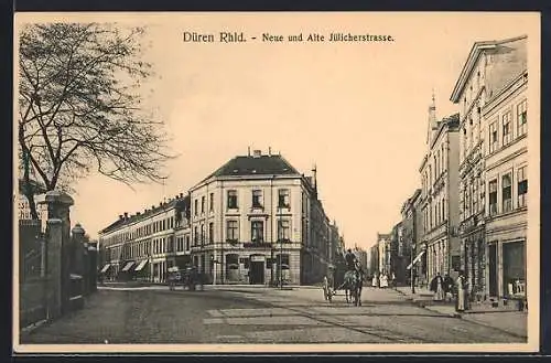 AK Düren / Rhld., Neue und Alte Jülicherstrasse