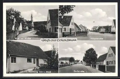 AK Echenbrunn, Handlung von L. Mack, Dorfstrasse, Hauptstrasse