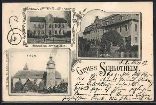 AK Schlotheim, Schloss, Amtsgericht, Kirche