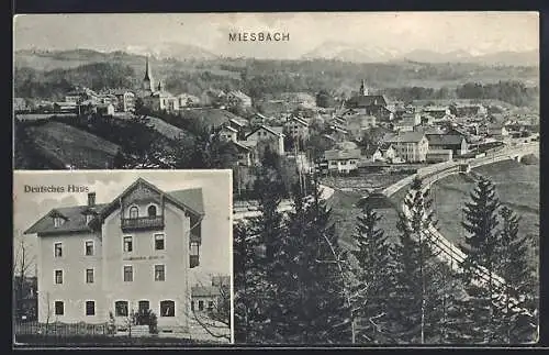 AK Miesbach, Gasthof Deutsches Haus, Teilansicht