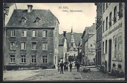 AK Prüm /Eifel, Geschäfte in der Hahnstrasse