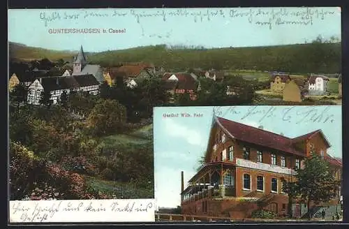 AK Guntershausen b. Cassel, Gasthof Wilh. Fehr