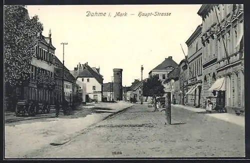 AK Dahme i. Mark, Haupt-Strasse im Sonnenschein