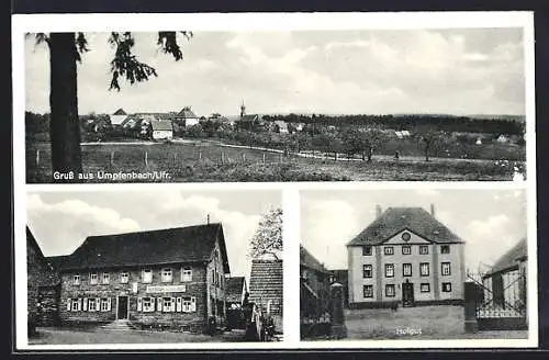 AK Umpfenbach /Ufr., Gasthaus zum Deutschen Hof, Hofgut, Teilansicht