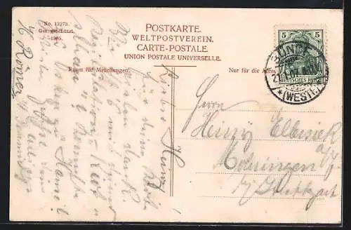 AK Bünde, Gartenstrasse mit Kindern