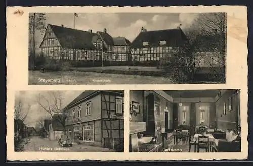 AK Steyerberg i. Hann, Gasthaus Hunte, Inneres Gastzimmer, Kreisschule