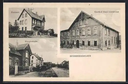 AK Hoheneggelsen, Gasthaus Lüddecke, Hauptstrasse, Postamt