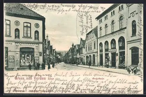 AK Verden /Aller, Colonialwaren Wilh. Bortfeld, Grossestrasse
