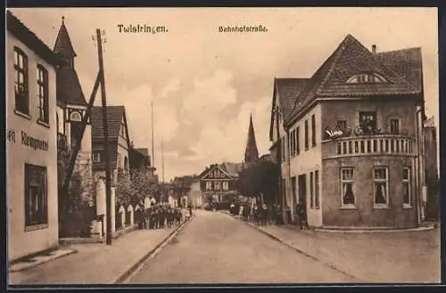 AK Twistringen, Bahnhofstrasse mit Klempnerei