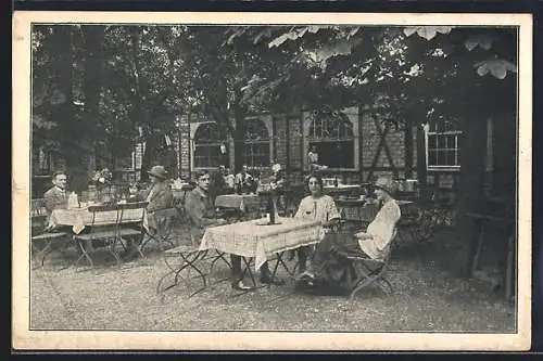 AK Ichtershausen, Restaurant Hergt mit Garten