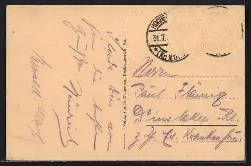 AK Hochemmerich a. Rhein, Partie in der Mittelstrasse