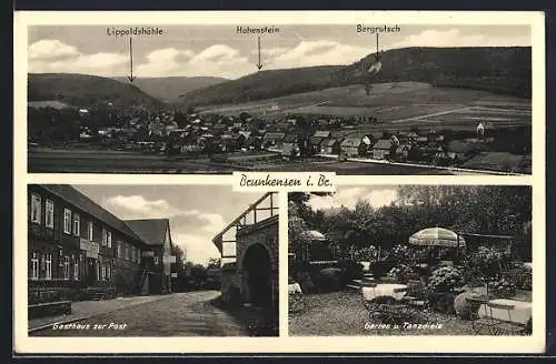 AK Brunkensen i. Br., Gasthaus zur Post, Ortsansicht