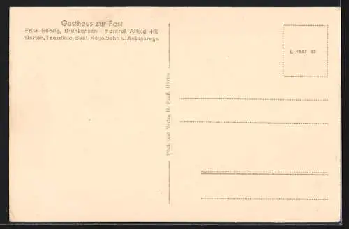 AK Brunkensen i. Br., Gasthaus zur Post, Ortsansicht
