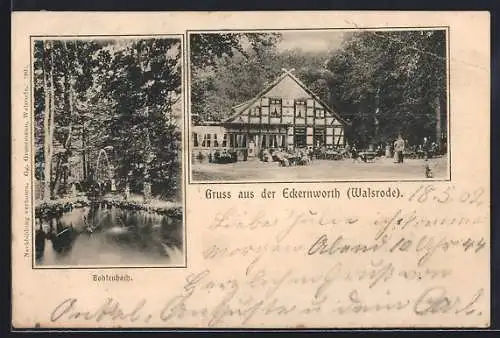 AK Walsrode-Eckernworth, Gasthaus, Bohlenbach um 1900