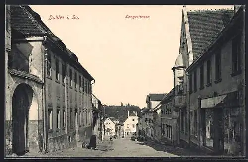 AK Dahlen i. Sa., Partie in der Langestrasse