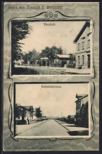 AK Vossloch b. Barmstedt, Blick in die Bahnhofstrasse