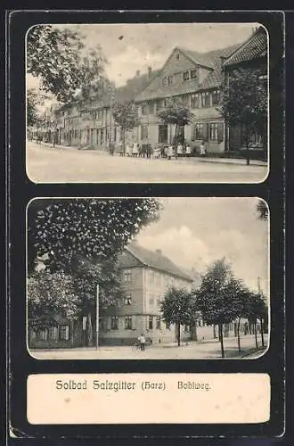 AK Salzgitter /Harz, Bohlweg mit Geschäften