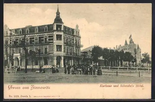 AK Zinnowitz, Kurhaus und Schwabe`s Hotel