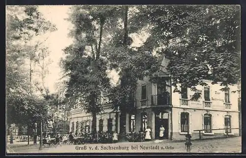AK Neustadt /Orla, Gasthaus zur Sachsenburg