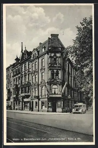 AK Köln-Neustadt, Restaurant zum Hohenstaufen, Inh. Jean Mertens, Hohenstaufenring 21