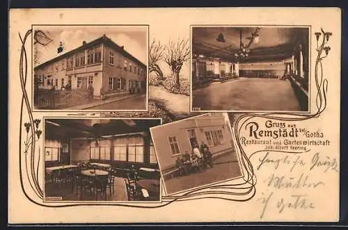 AK Remstädt bei Gotha, Restaurant von Albert Heering
