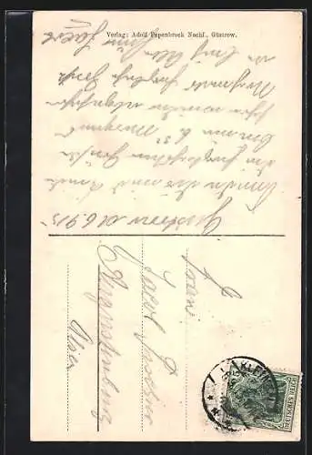 AK Güstrow, Geschäfte in der Mühlenstrasse