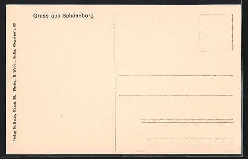 AK Berlin-Schöneberg, Partie an der Maxstrasse