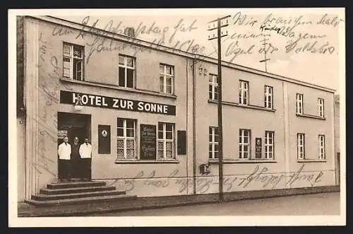 AK Jarmen i. Pom., Hotel zur Sonne, Inh. Otto Wichmann