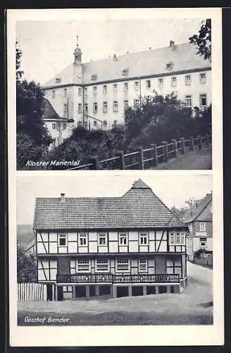 AK Marienthal / Hamm, Gasthof Bender von Julius Imhäuser, Kloster