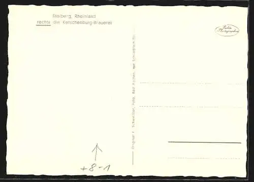 AK Stolberg / Rhld., Totalansicht mit Ketschenburg-Brauerei