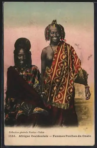 AK Afrique Occidentale, Femmes Puelhes du Oualo, nackte Afrikanerinnen