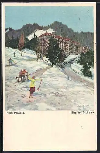 AK Semmering, Hotel Panhans im Winter