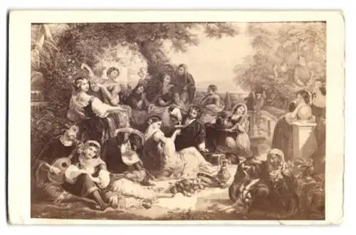 Fotografie unbekannter Fotograf und Ort, Gemälde: Pastorale