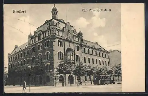 AK Rixdorf, Kgl. Polizeipräsidium, Strassenbahn