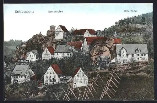 AK Osternohe, Schlossberg, Ansicht mit Schlossruine