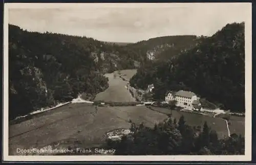 AK Doos / Fränk. Schweiz, Gasthof und Sommerfrische Heinlein, Fliegeraufnahme