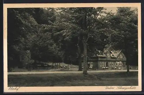 AK Oberhof / Thüringen, Untere Schweizerhütte