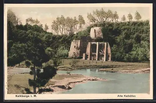 AK Kalkberge i. M., Blick auf die alten Kalköfen