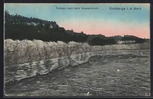 AK Kalkberge i. d. Mark, Tiefbau nach dem Wasserbruch, Steinbruch