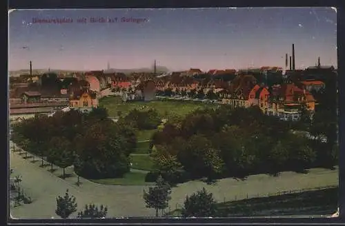 AK Solingen, Der Bismarckplatz mit Umgebung