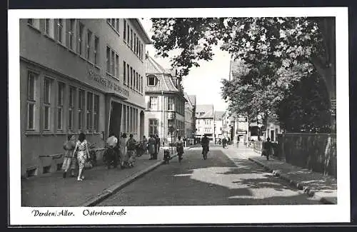 AK Verden /Aller, Partie in der Ostertorstrasse mit Sparkasse