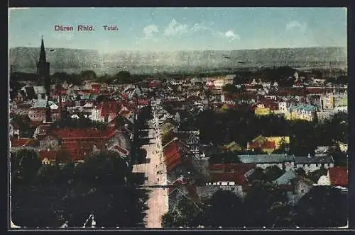 AK Düren /Rhld., Blick auf den Stadtkern