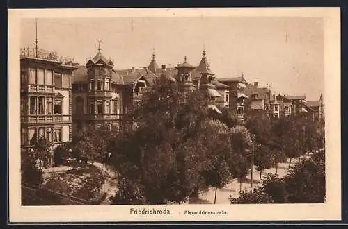 AK Friedrichroda, Partie in der Alexandrinenstrasse