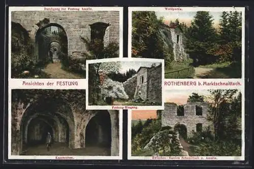 AK Schnaittach, Ansichten der Festung Rothenberg