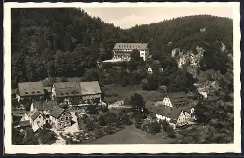 AK Ruprechtstegen a. d. Pegnitz, Ortsansicht mit Hotel
