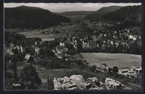 AK Vorra / Pegnitz, Ortsansicht mit Blick ins Tal