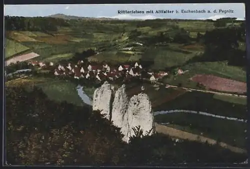 AK Eschenbach a. d. Pegnitz, Rifflerfelsen mit Altfalter